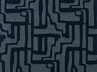 Escher Indigo furniture fabric. Item number 146225-0003